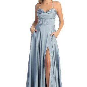 Bridesmaid Dress, Cindy Collection USA, Color Blue, Size XL